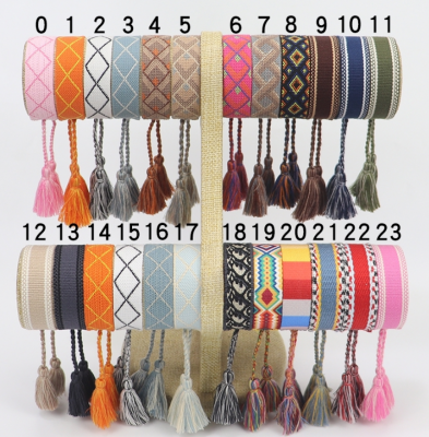 Polyester braided bracelet