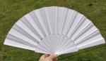 Folding fans with plastic ribs