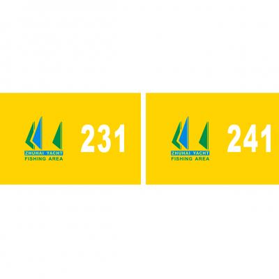 Color number plate for marathon running