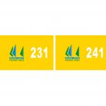 Color number plate for marathon running